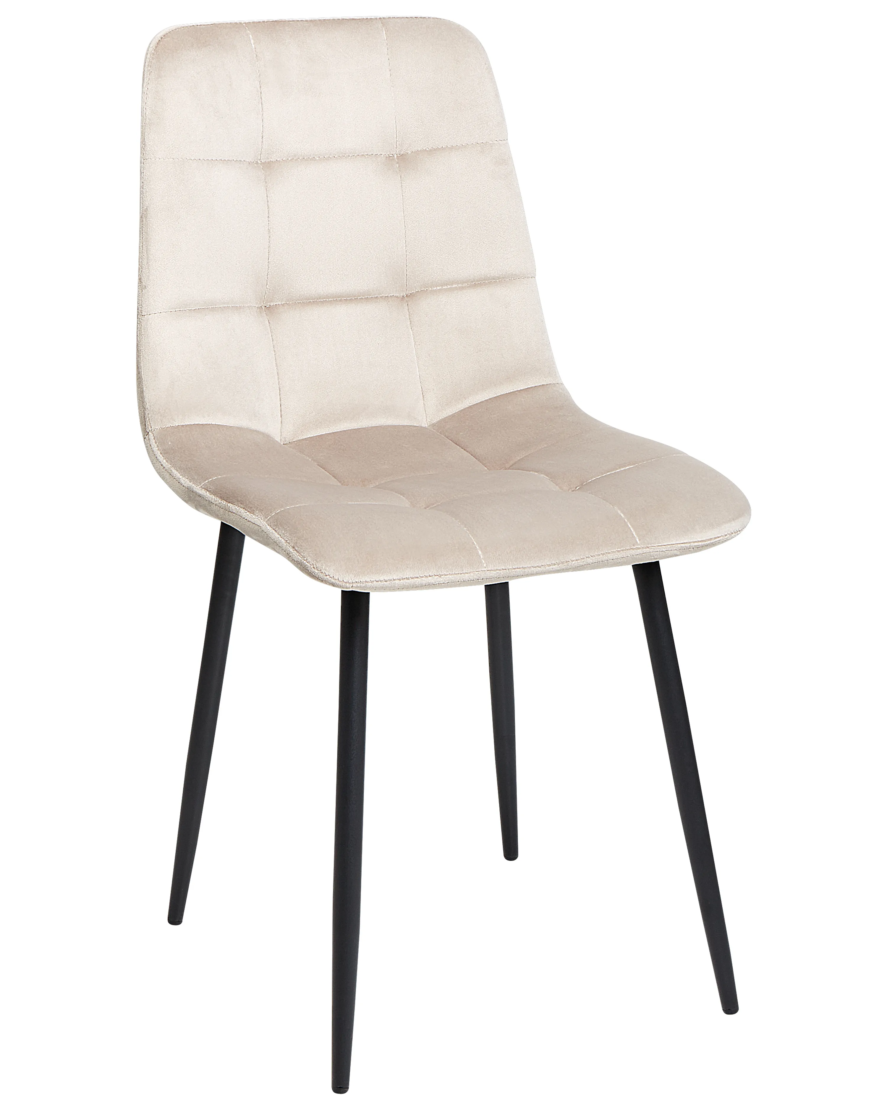 Set van 4 eetkamerstoelen POWELL Fluweel Beige