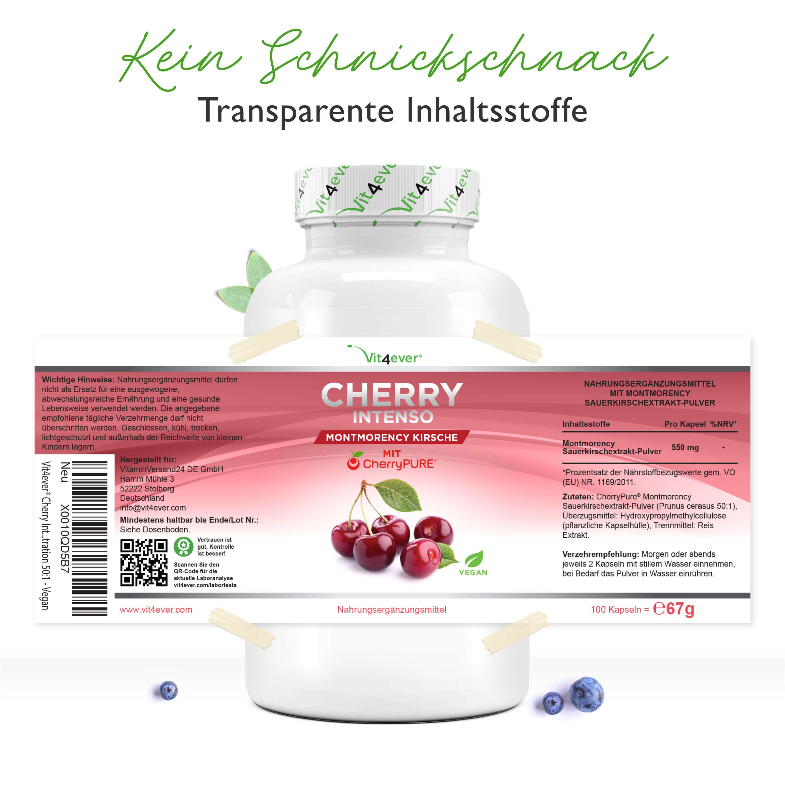 vit4ever Cherry Intenso-Montmorency Sauerkirsche