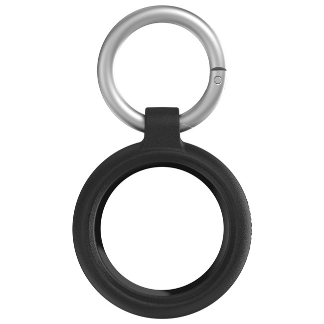 Apple AirTag Anhänger Sleek Case Hülle Schlüsselanhänger   Schlüsselring (77-86958) - Schwarz