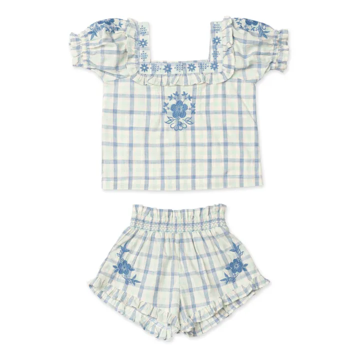 Lali T-shirt + Short Blossom à Carreaux | Peppermint