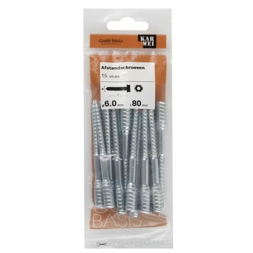 KARWEI afstandschroef 6x80 mm (15 stuks)