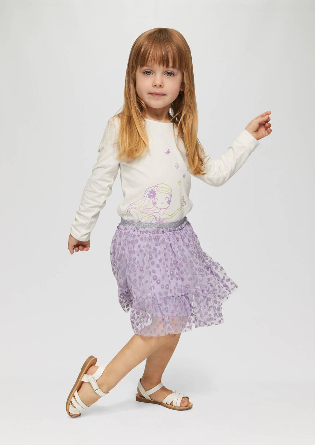 s.Oliver longsleeve met printopdruk wit