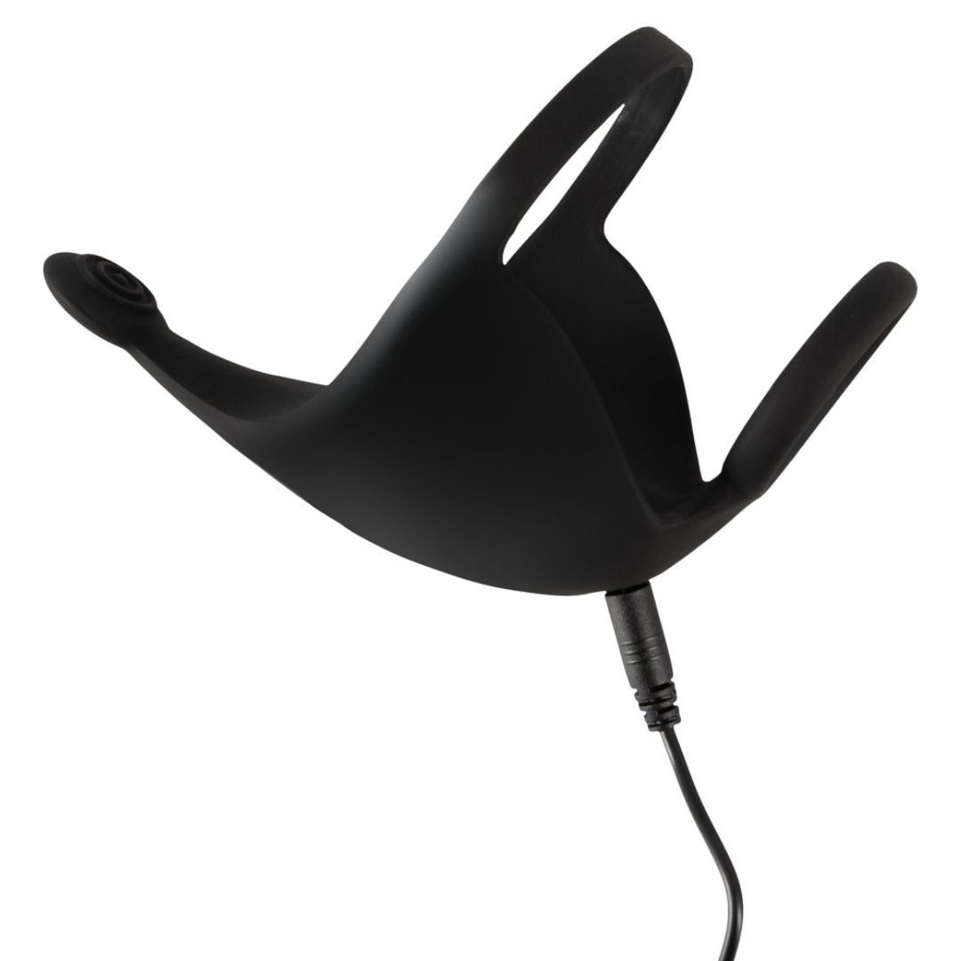 Hodenvibrator mit Penis- und Hodenring