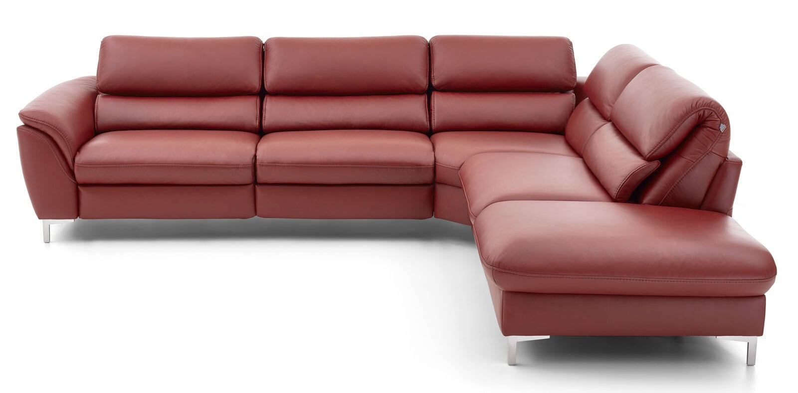 MONDO Ecksofa BAVERO Leder Torro brombeer