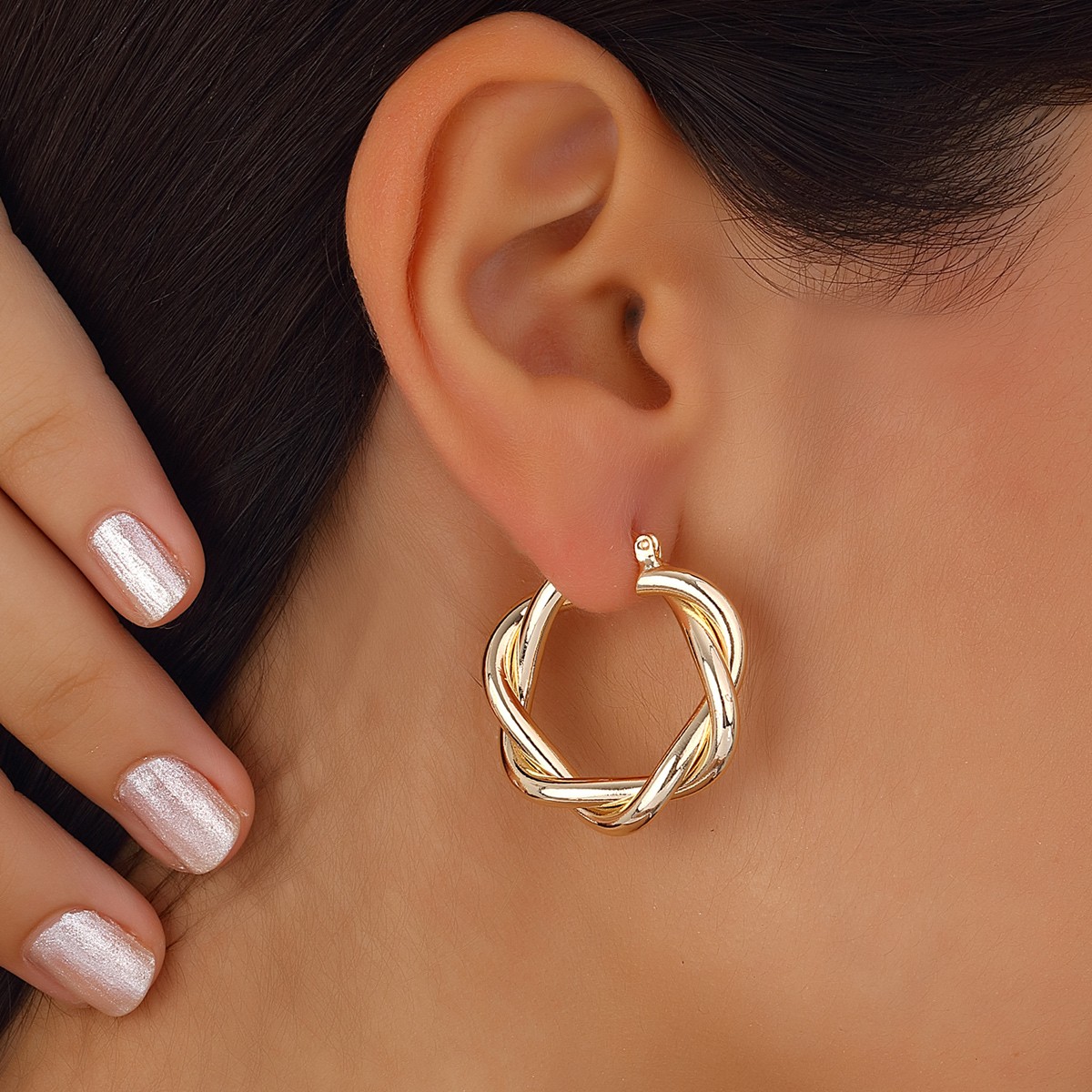 Boucles d'oreilles - Laiton plaqué or