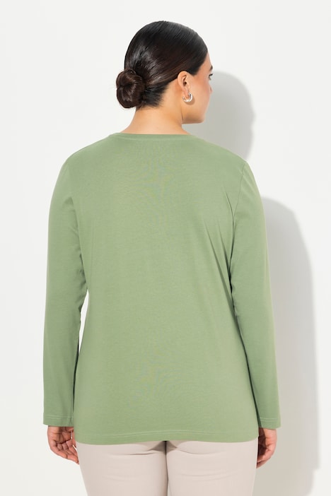 Shirt, Slim, Rundhalsausschnitt, Langarm