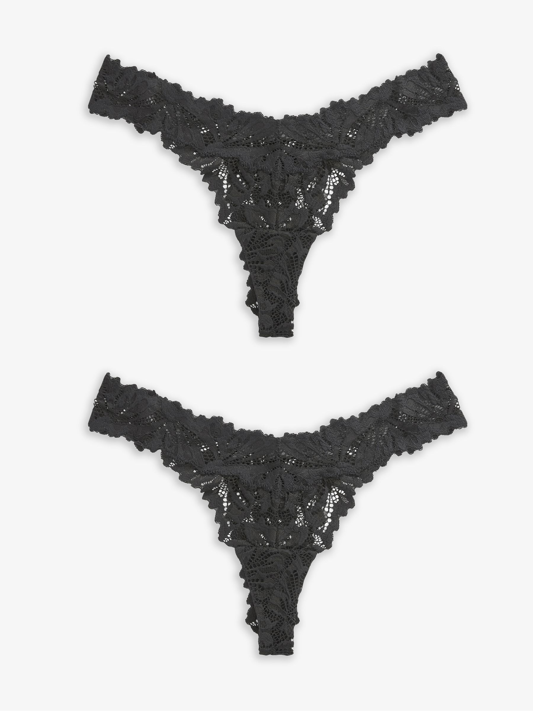 Zwart - Ultimate Comfort kanten slip verpakking van 2