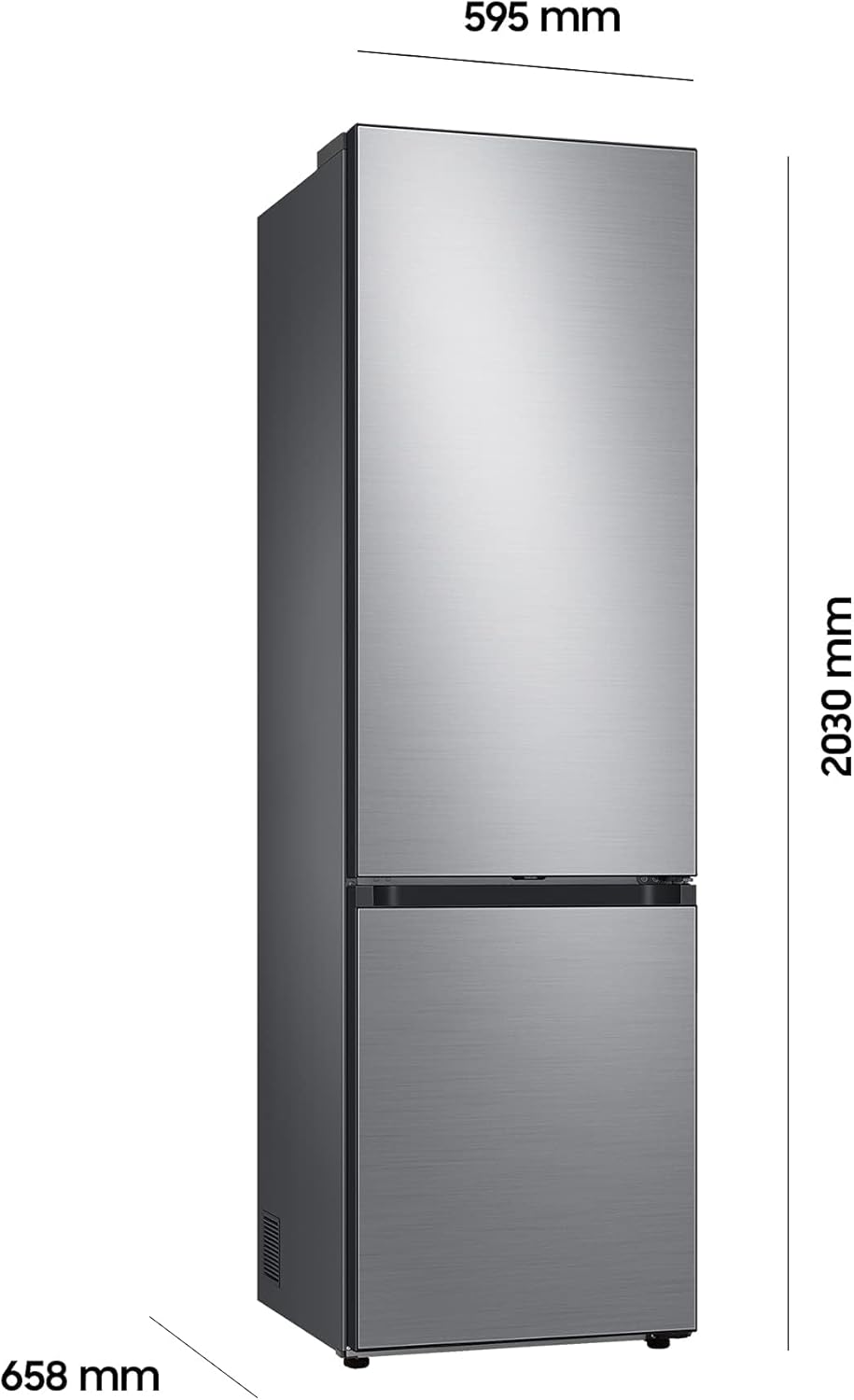 RL38A7B5BS9/EG Bespoke Kühl-/Gefrierkombination, 203 cm, 387 ℓ, 35 dB(A), Space Max Technologie, Twin Cooling+, Cool Select+, Metal Cooling, No Frost+, Edelstahl Look
