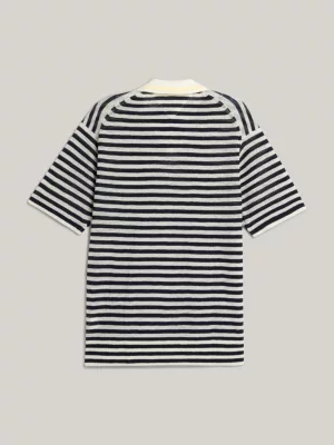 Polo de malha Tommy Hilfiger x Vacation com bordado de bandeira