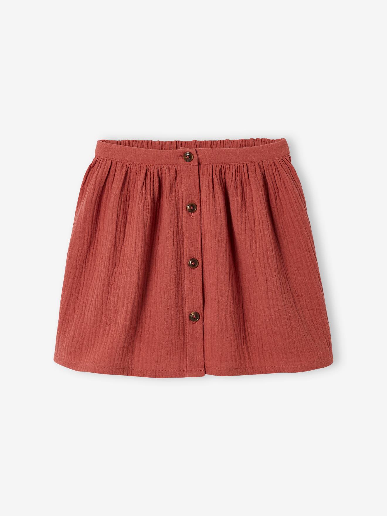 Conjunto de camiseta e saia de chiffon de algodão para menina da Clay