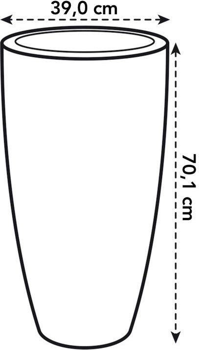 Elho bloempot Pure antraciet D 39 H 70,1 cm