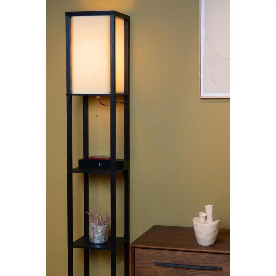 Lucide MENNO Vloerlamp - Zwart