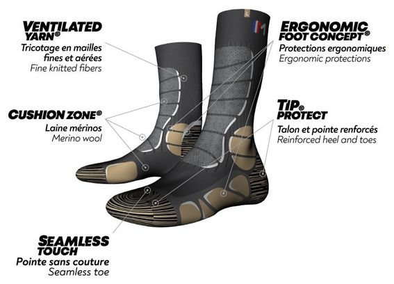 Chaussettes De Randonnée Monnet Trek Light Beige