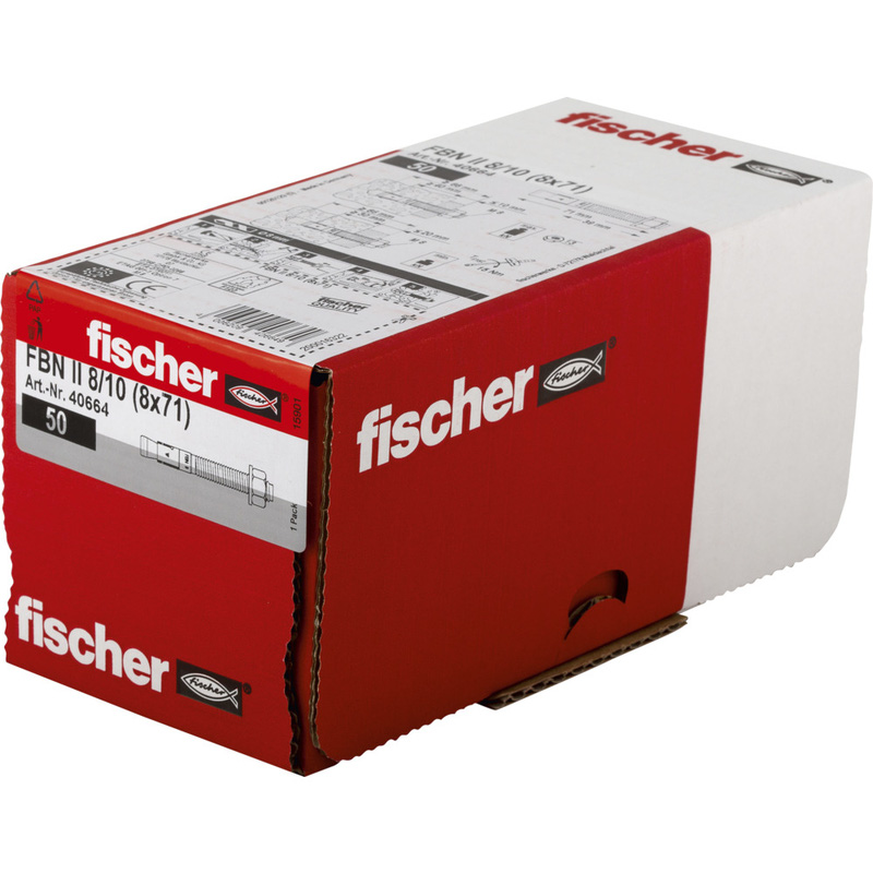 Fischer FBN II stalen snelbouwankers 8/10 M8x71