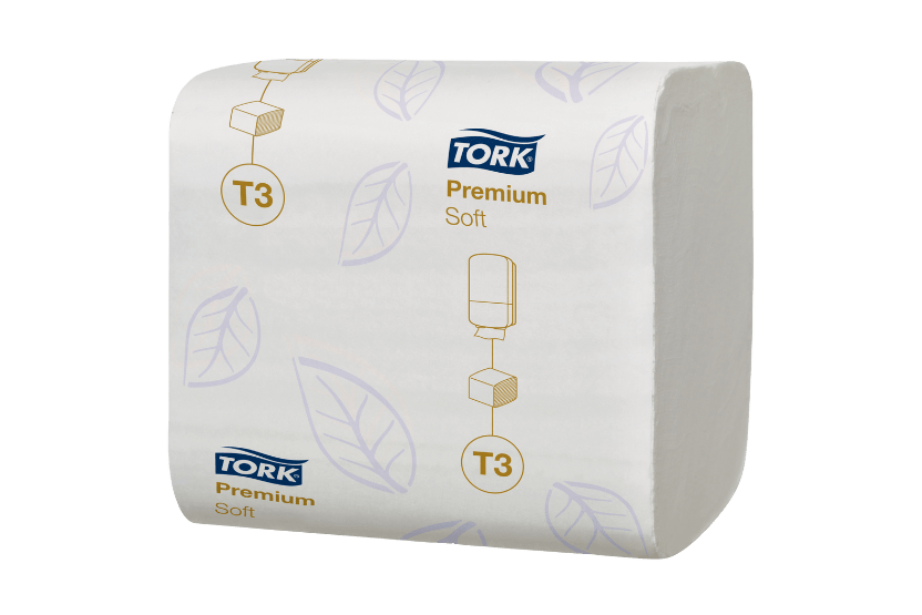 Tork® T3 Zacht Gevouwen Toiletpapier 2-laags 30x252 vellen Wit Premium