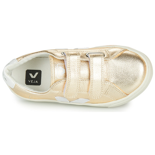 Veja - SMALL ESPLAR VELCRO - Doré / Blanc