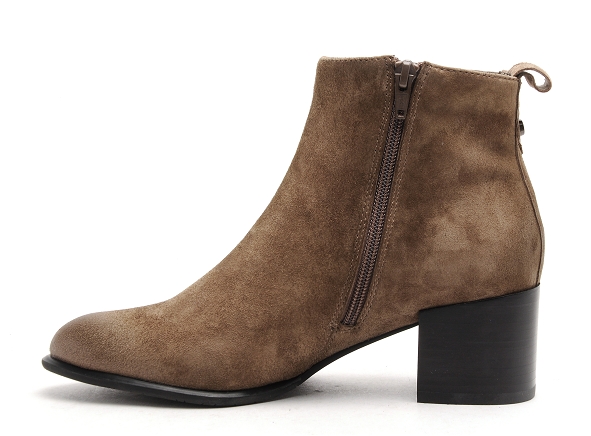 Fugitive boots bottine talons femme flak beige