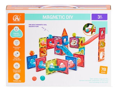 Fippla Magnetiske Byggeklosser 78 Deler