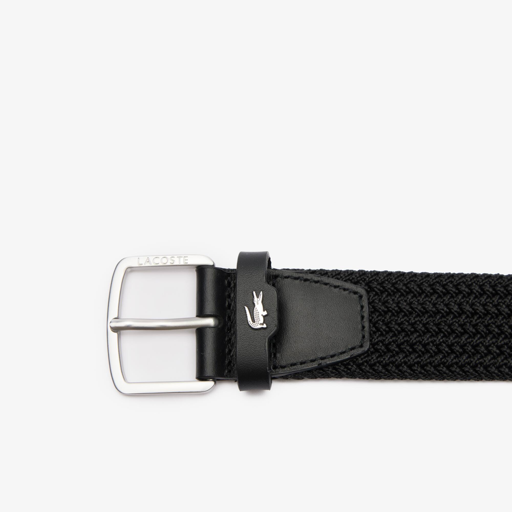 Elastischer Flecht-Gürtel Gürtel - Schwarz - Lacoste - Herren