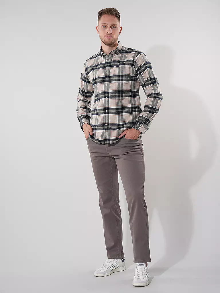 BARBOUR Flanellhemd Slim Fit BEDSOM beige