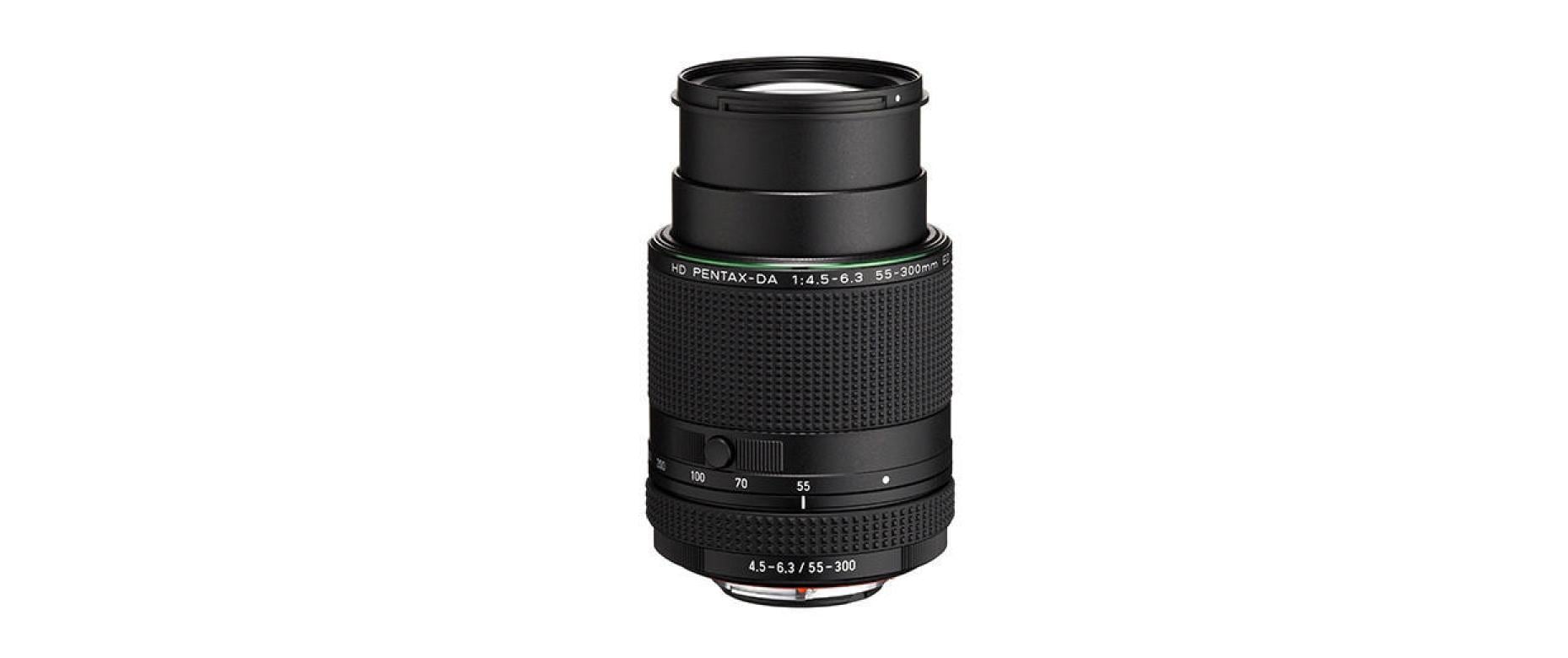 Zoomobjektiv DA HD 55-300mm F/4.5-6.3 ED PLM WR RE Pentax K<br>Kompaktes Telezoomobjektiv in wetterfester Ausstattung