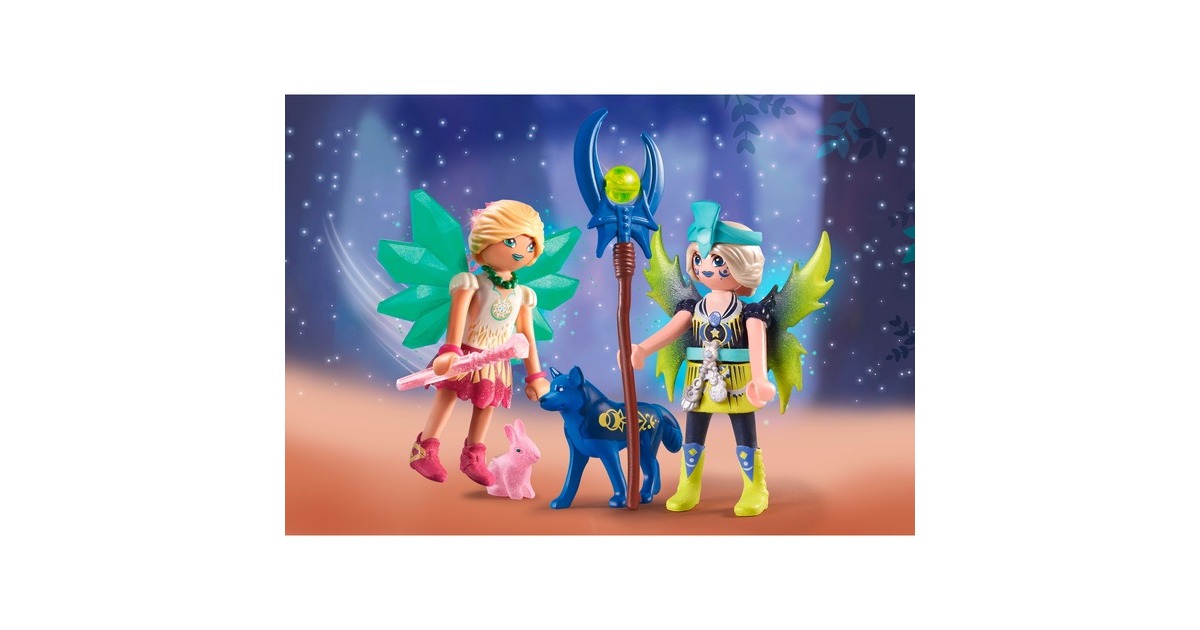 PLAYMOBILAyuma - Crystal en Moon Fairy met totemdieren Constructiespeelgoed  (71236)