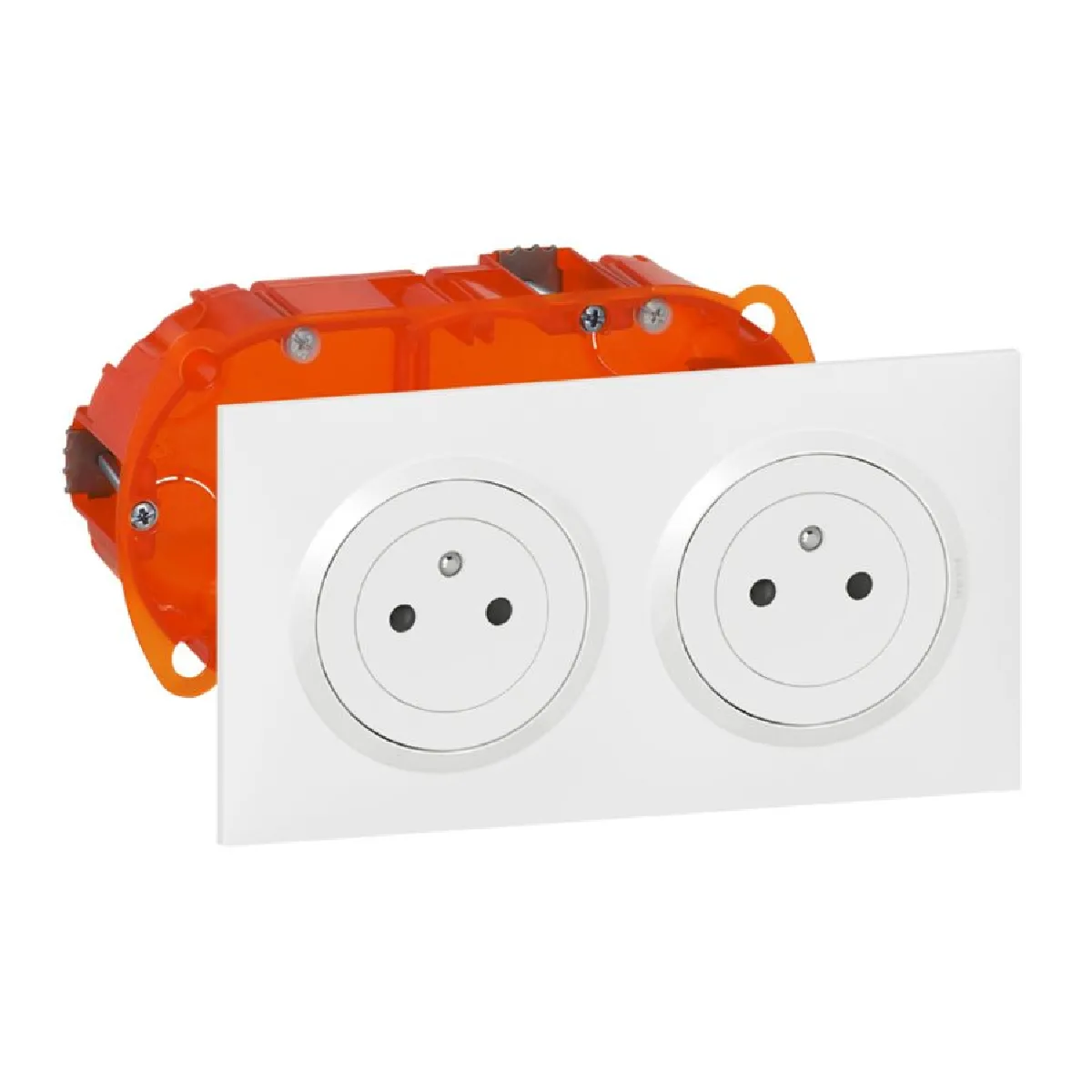 Legrand Double Prise de Courant Dooxie - Blanc