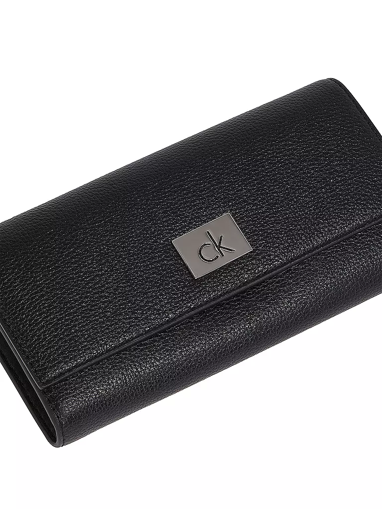 CALVIN KLEIN Geldbörse CK PLAQUE Large schwarz