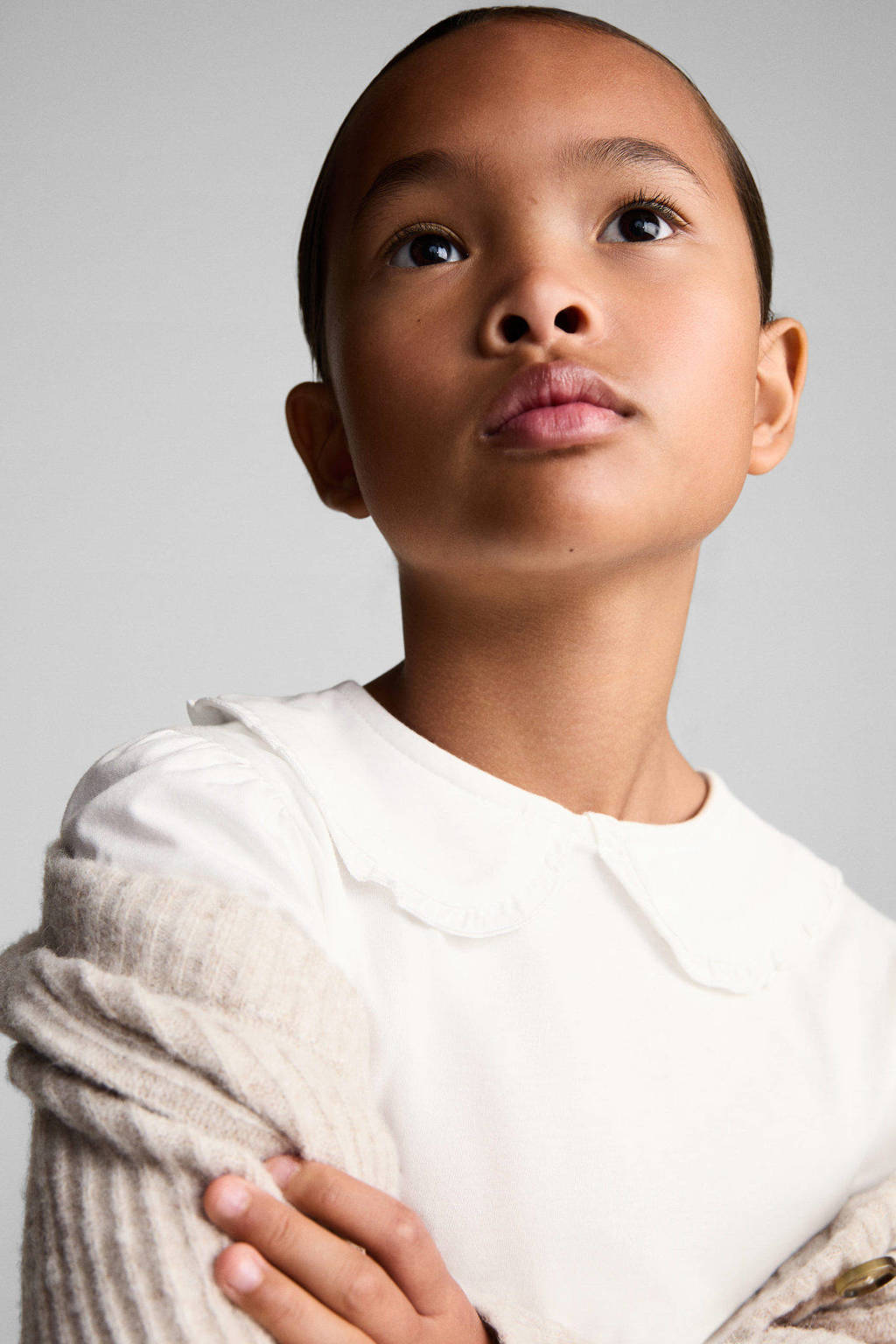 Mango Kids top naturel wit