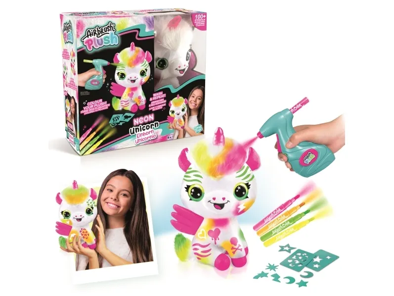Airbrush Plush Neon Enhjørning