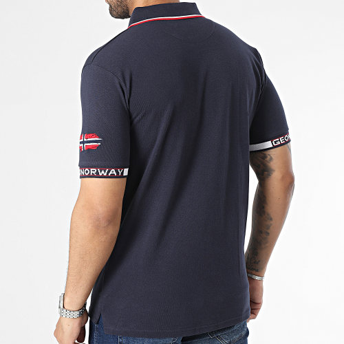Polo Manches Courtes Bleu Marine
