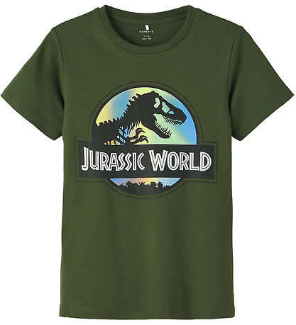 Name It T-Shirt - NkmPjens Jurassic - Gewehr Green