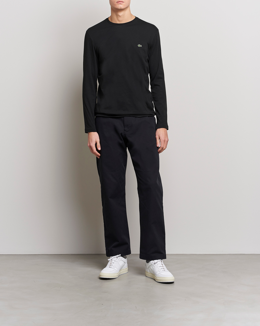Lacoste Long Sleeve Crew Neck T-Shirt Black