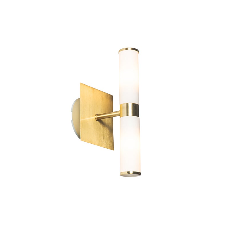 Moderne gouden wandlamp IP44 2-lichts - badkamer