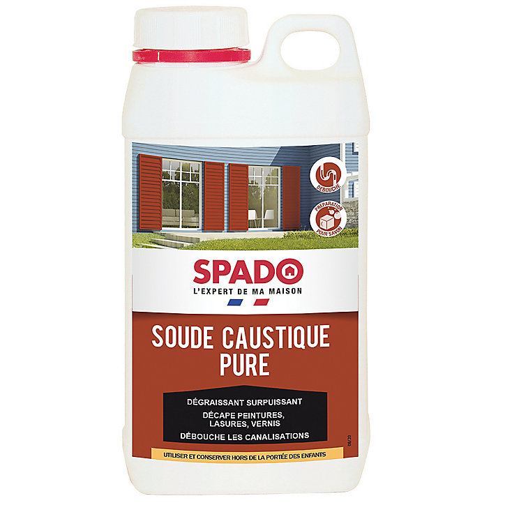 Soude caustique formule pure 99,9% Spado 1kg