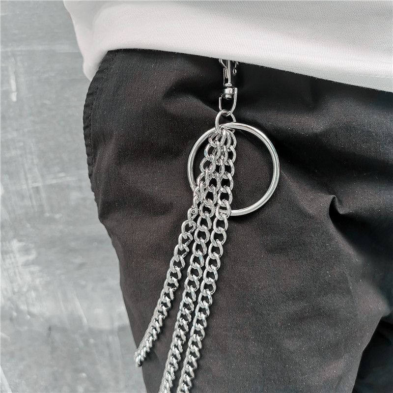 BABLIBU - Gelaagde broek met ketting en tailleband