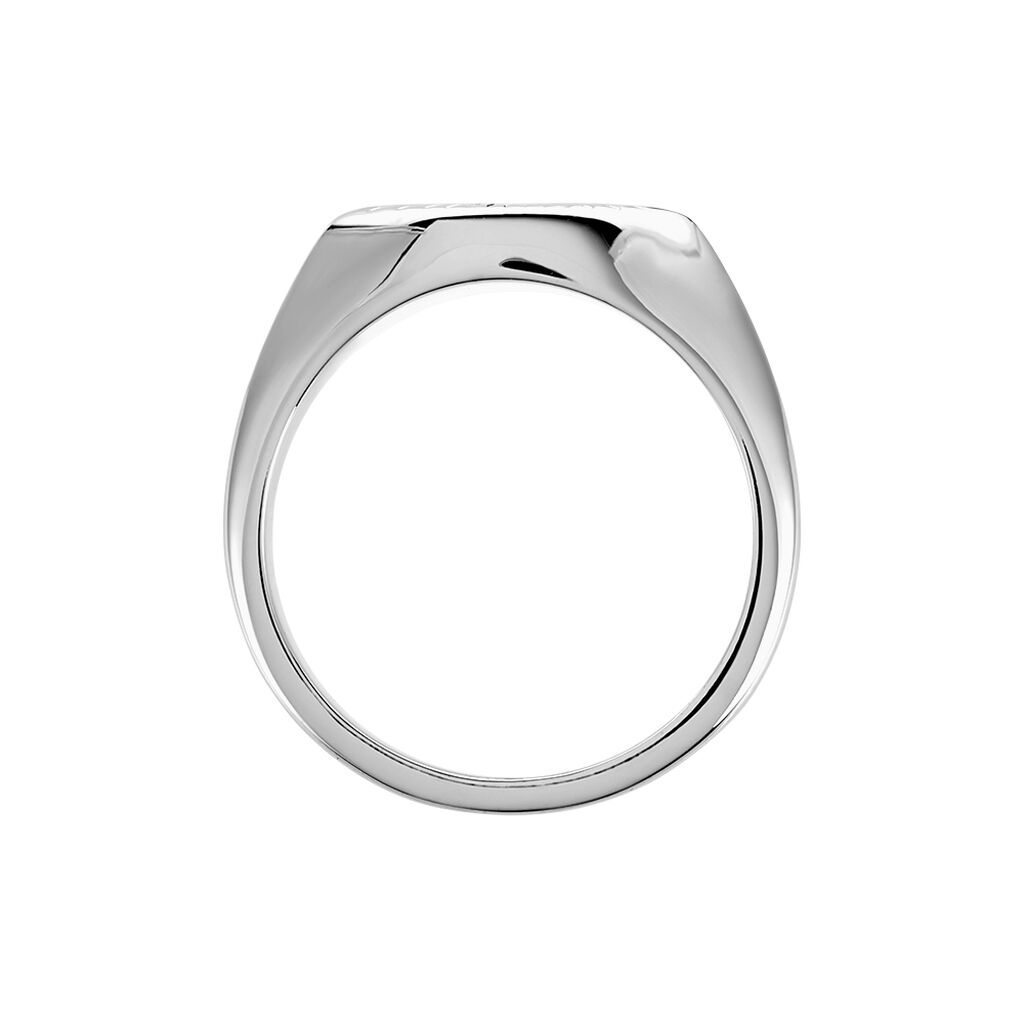 Chevalière Dalia Argent Blanc
