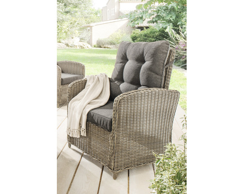 Eetkamer-/loungeset Destiny Merano II Polyrattan 4-zits 4-delig Grijs