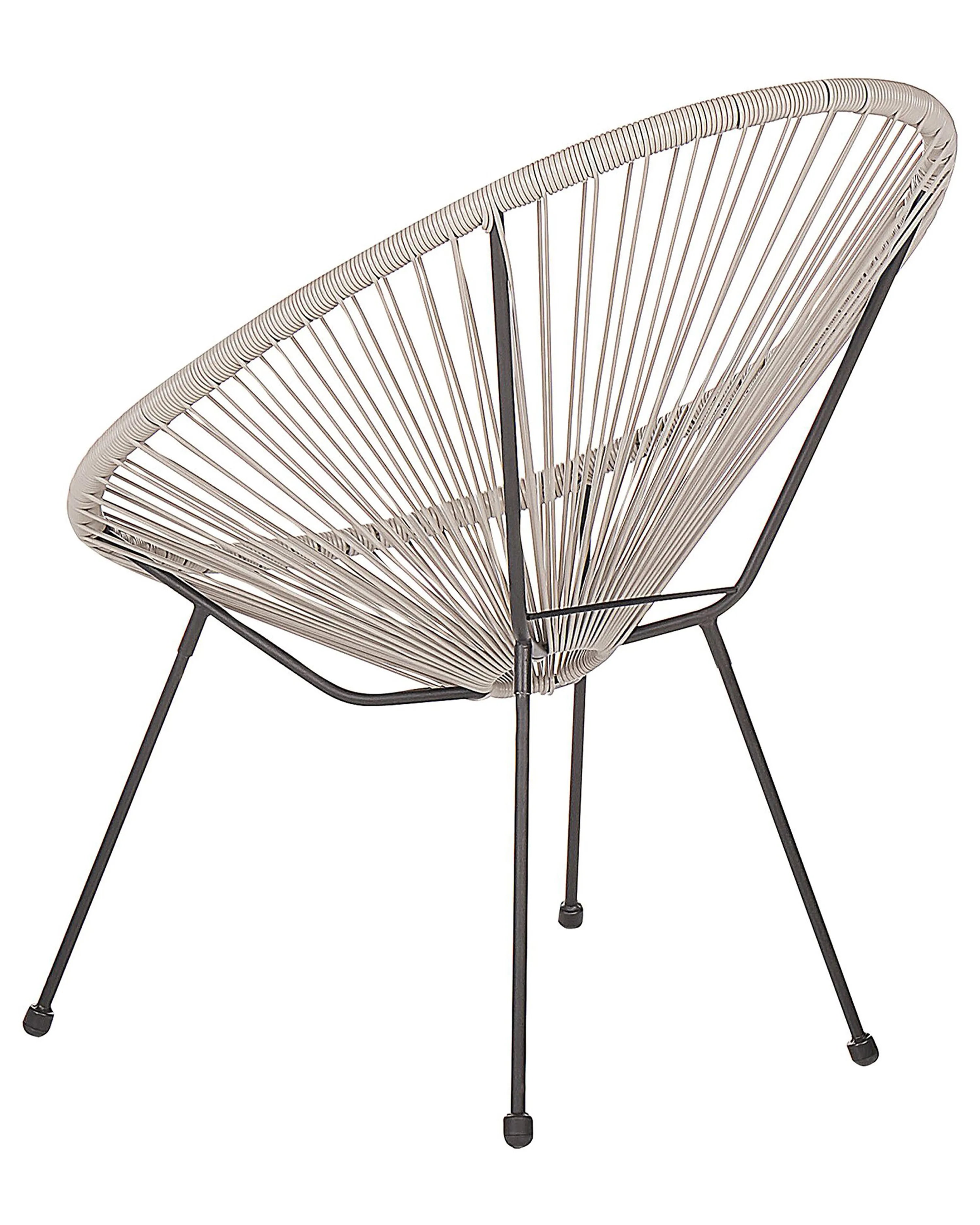Tuinstoel ACAPULCO II PE rotan Lichtgrijs