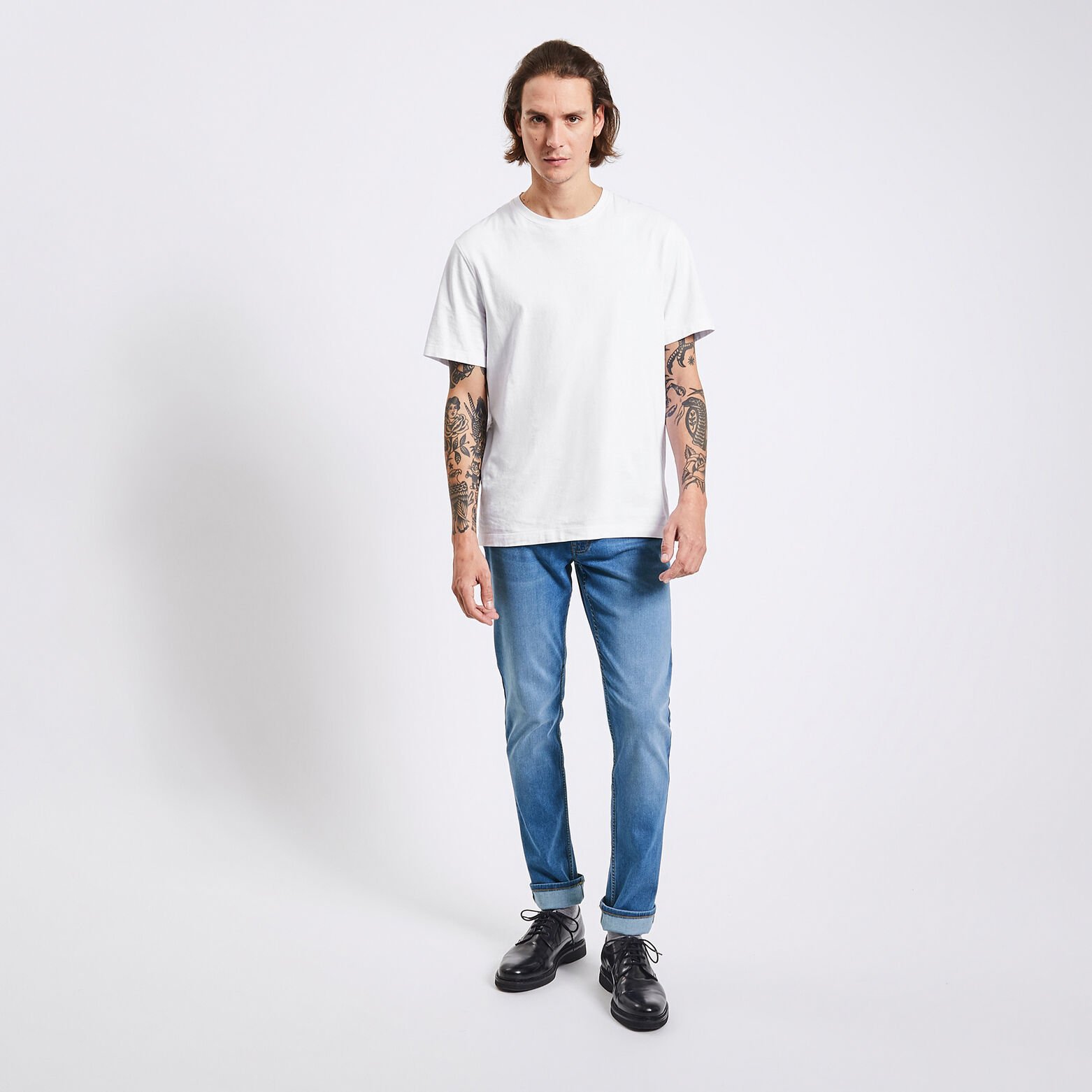 Jean slim urbanflex 4 longueurs Bleu