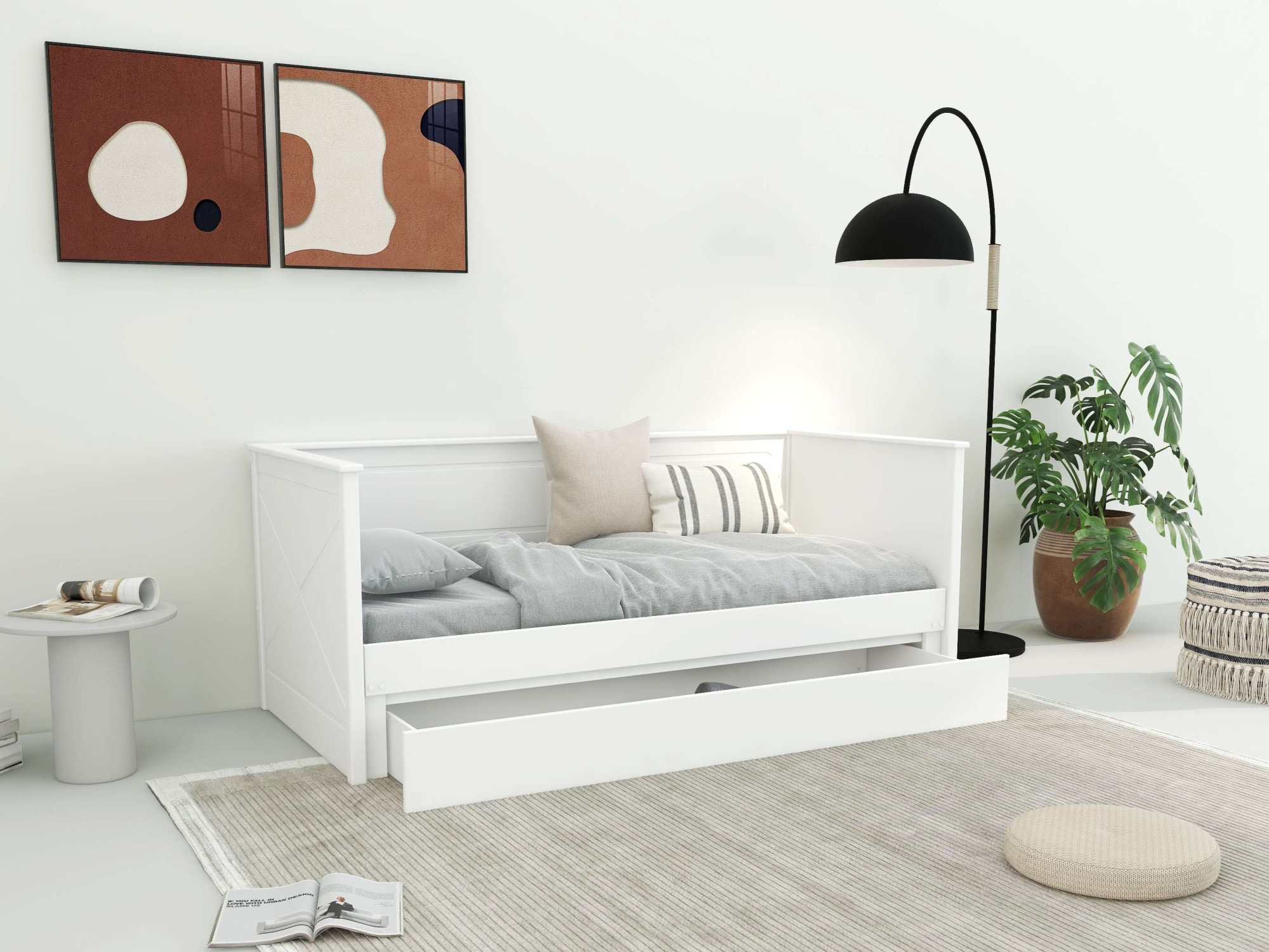 Home affaire Daybett »Emden, mit ausziehbarem Bett und Bettkasten, 2 Liegeflächen« inklusive 2 x Lattenrost