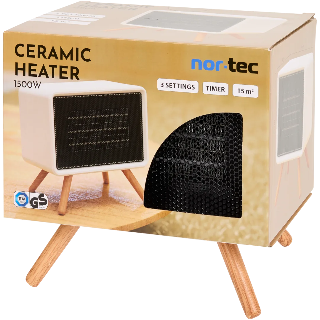 Nor-Tec keramische kachel 1500 watt | 220-240 volt | diverse kleuren