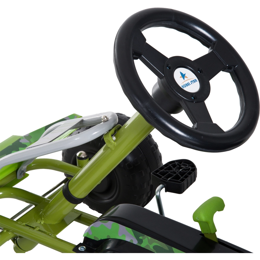 HOMCOM Tretauto mit Handbremse grün