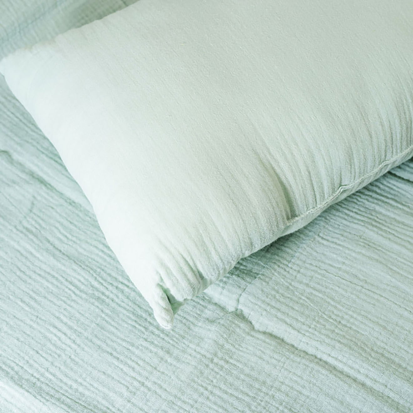 Papate Coussin Rectangle en Coton Bio vert - 30x40 cm