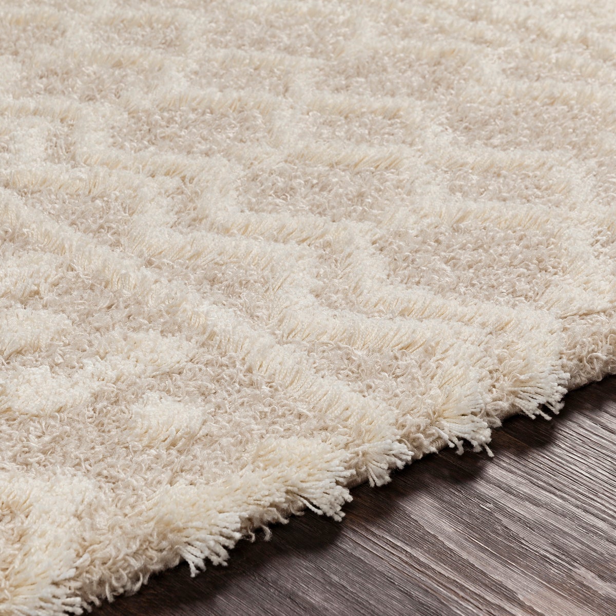 Shaggy Boho Halvloerkleed Ivoor/Beige 80x220 cm NOUR