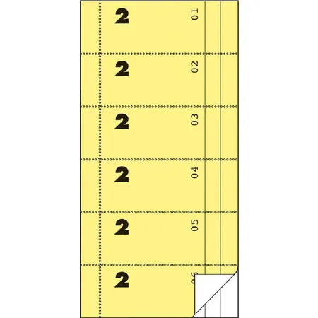 Avery Zweckform 832 Bonbuch, gelb,mit Kellner-Nr. 1-5, 300 Bons