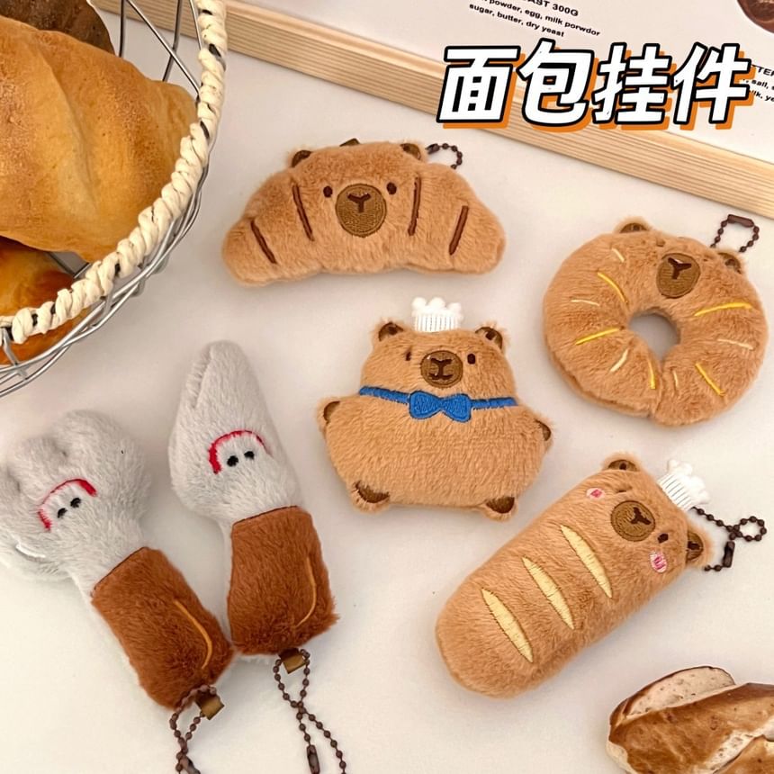 Bohod - Capybara Voedsel / Chef / Mes / Vork Pluche Tas Charm / Broche (Diverse Ontwerpen)