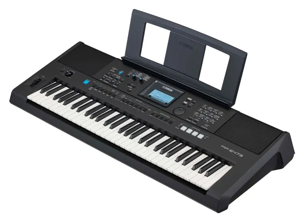 Yamaha PSR-E473, Digital synthesizer, Kor, Efterklang, 16 Bit, Sort, LCD, Vekselstrøm