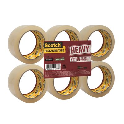 Scotch - Pack de 6 - Rubans adhésifs résistants - 50 mm x 66 m - transparent