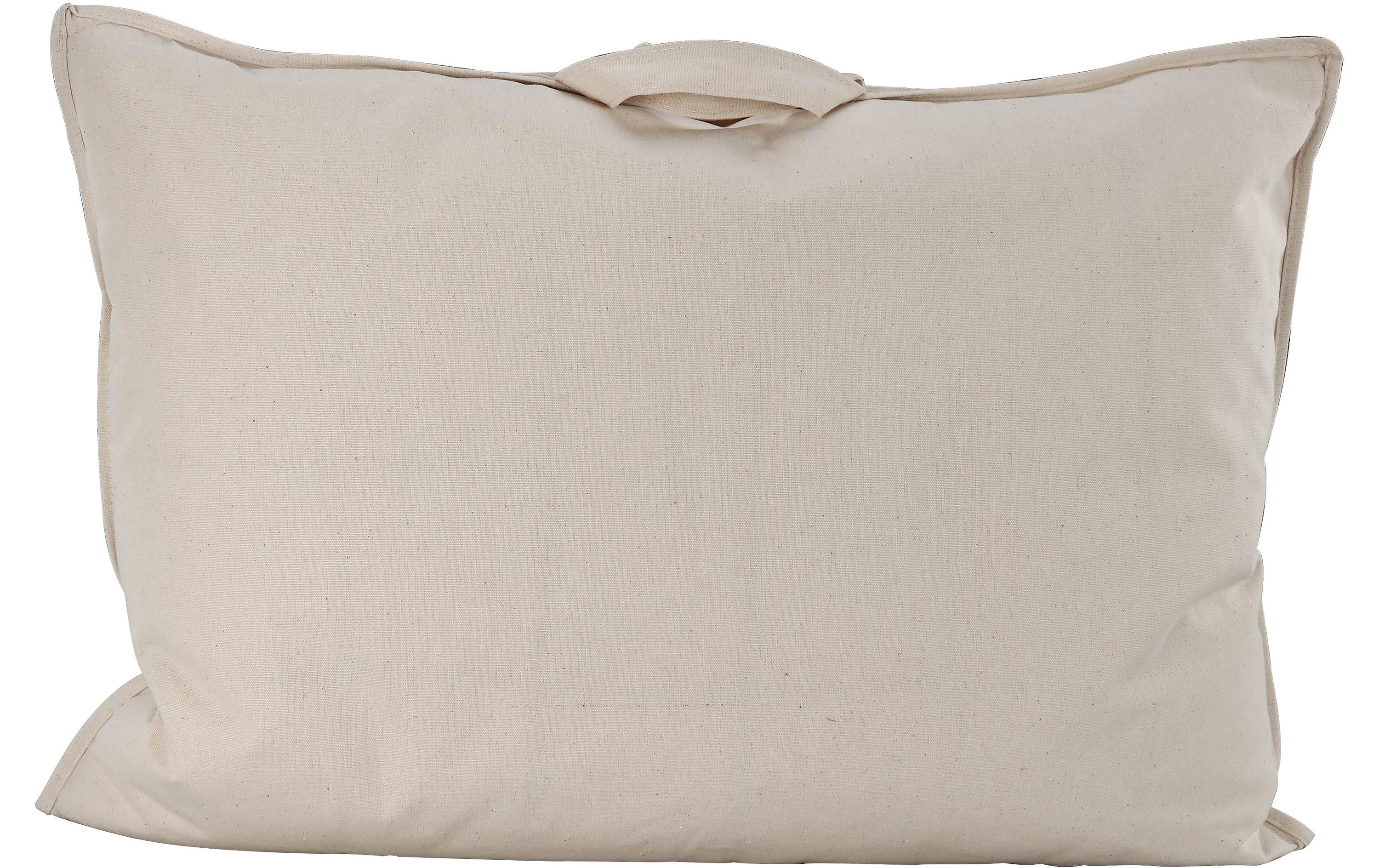 Klassisches Kopfkissen Cannatur-Bio 50 x 70 cm<br>Kopfkissen mit naturbelassenem Gewebe
